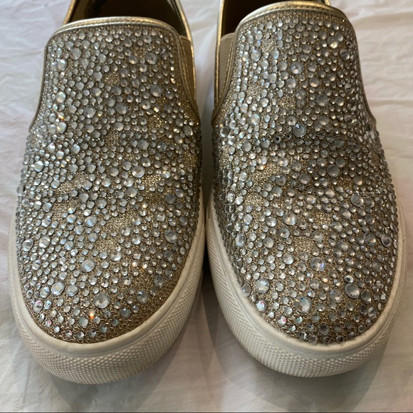 Steve Madden Crystal Slip ons SZ 9 style Ester in Beige - Picture 3 of 16